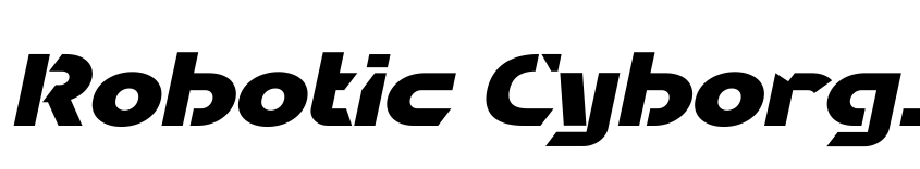 Font Robotic Cyborg Italic by Unknown