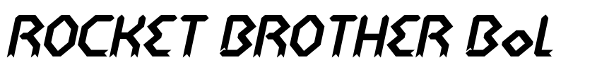 Preview ROCKET BROTHER Bold Italic