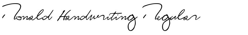 Preview Ronald Handwriting Regular