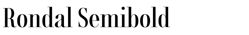 Preview Rondal Semibold