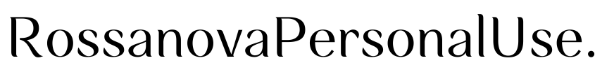 Preview RossanovaPersonalUse-Regular