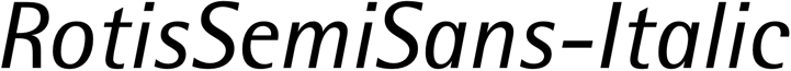 Preview RotisSemiSans-Italic
