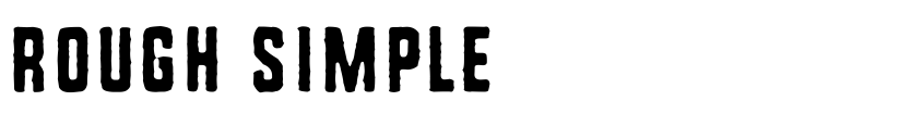 Font Rough Simple by Unknown