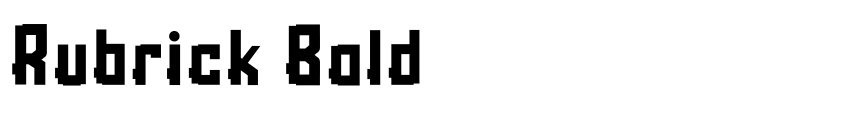 Font Rubrick Bold by Unknown