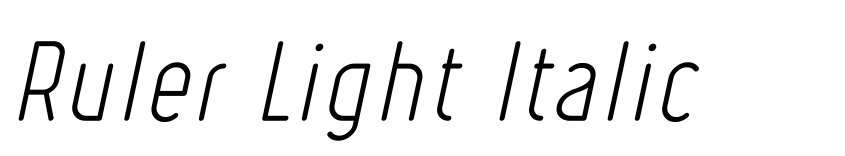 Preview Ruler Light Italic