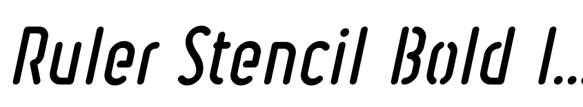 Preview Ruler Stencil Bold Italic