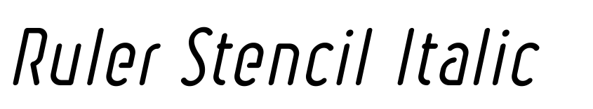 Preview Ruler Stencil Italic