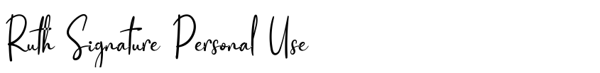Font Ruth Signature Personal Use by Unknown