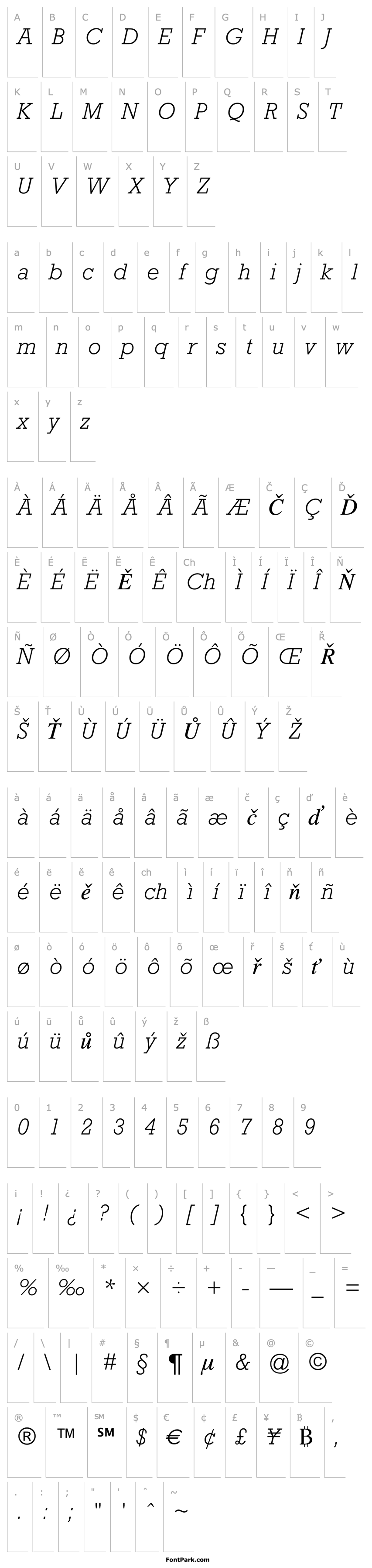 Overview Rockwell Light Italic