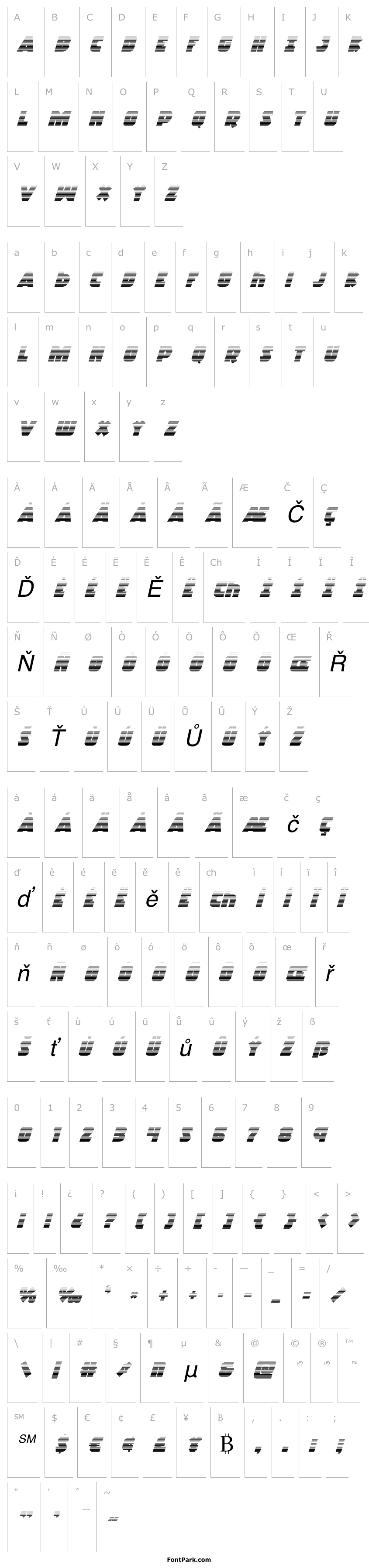 Přehled Racket Squad Gradient Italic