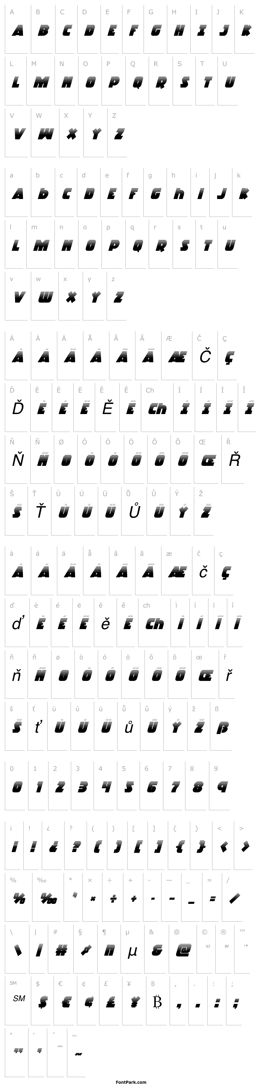 Přehled Racket Squad Halftone Italic
