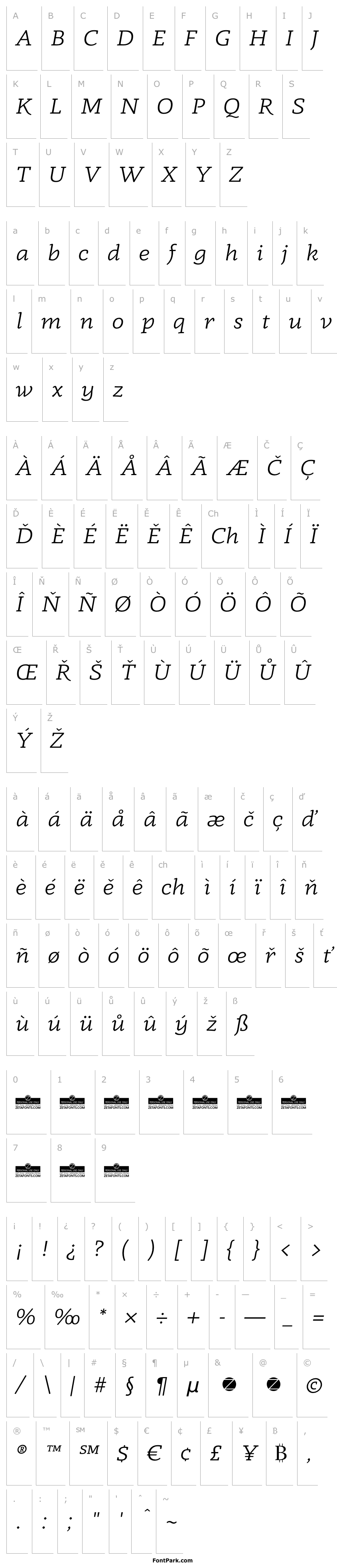 Overview Radcliffe Display Book Italic