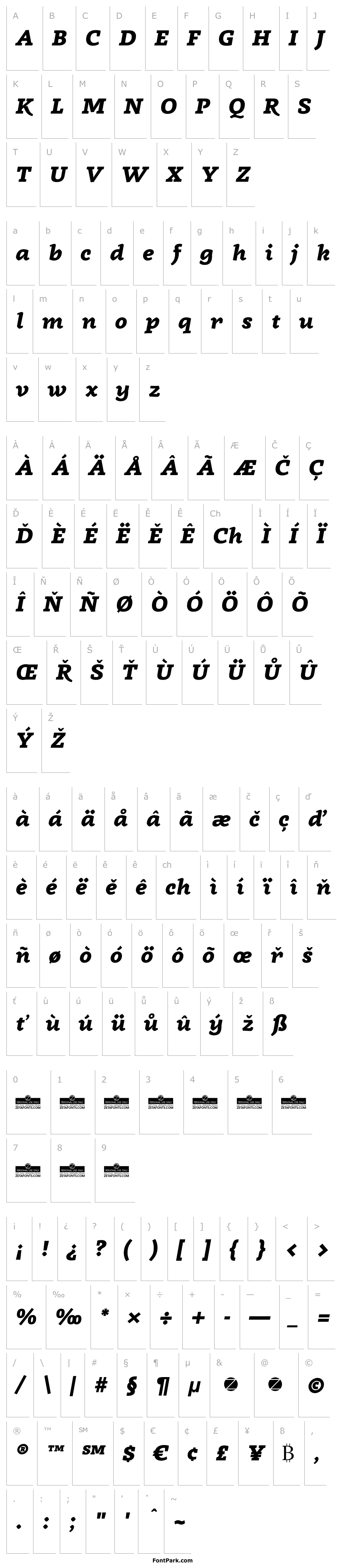 Přehled Radcliffe Display ExtraBold Italic