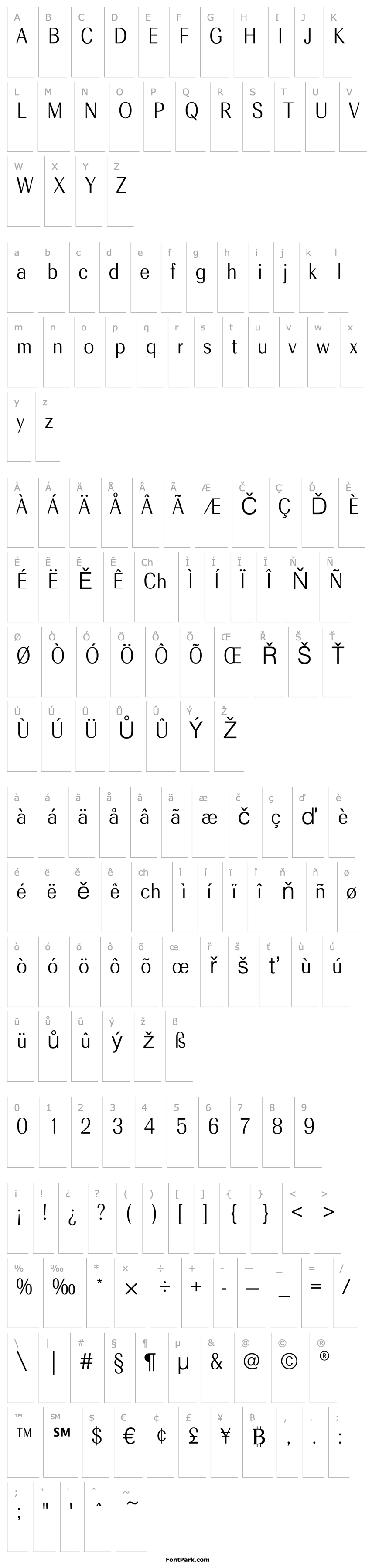 Overview RadiantEFText-Light