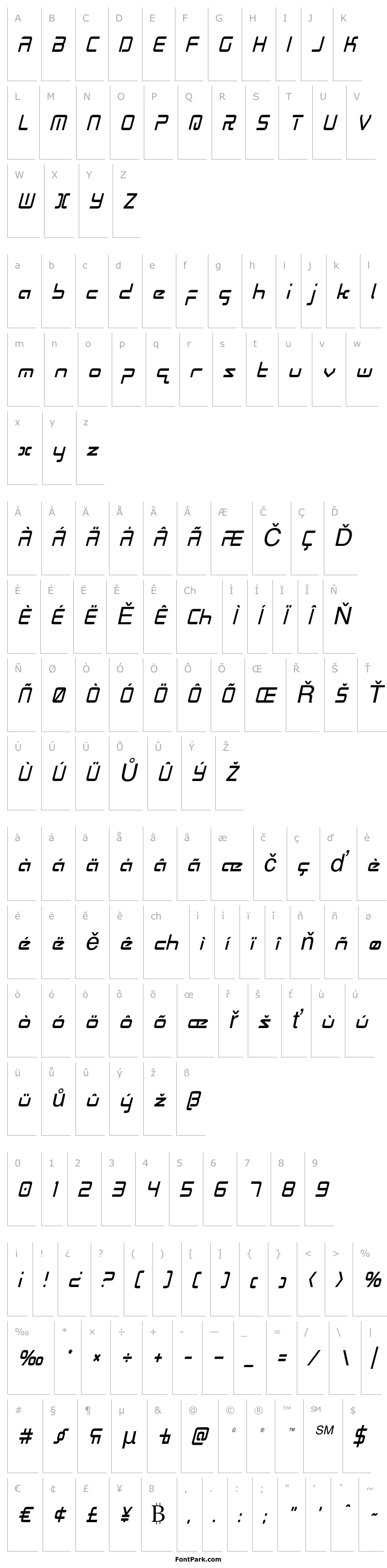 Overview Radio Space Condensed Italic