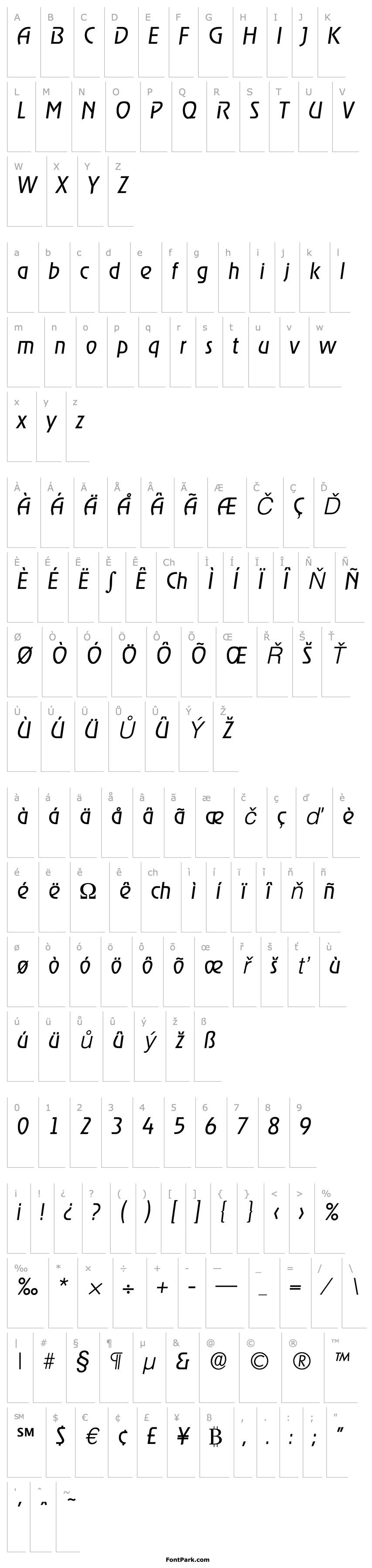 Overview Ragtime-Serial-Light-RegularItalic