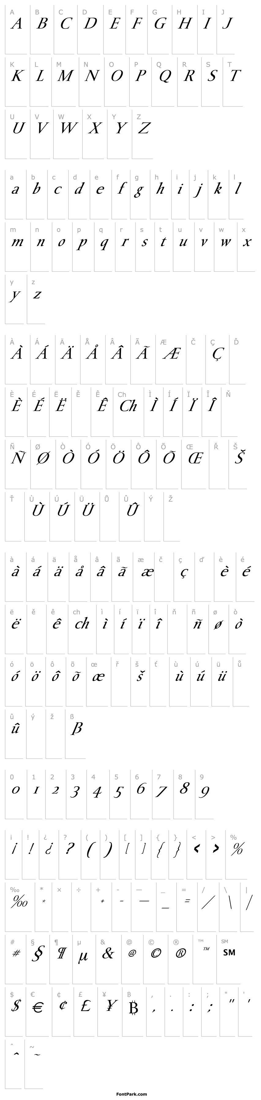 Overview Rancho Italic