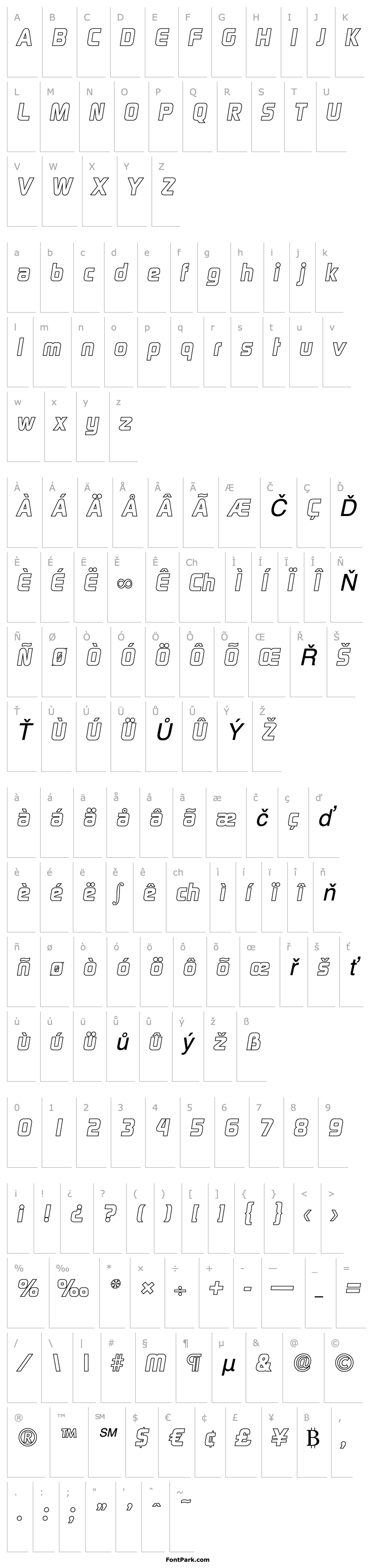 Overview RandyBeckerOutline-ExtraBold-Italic