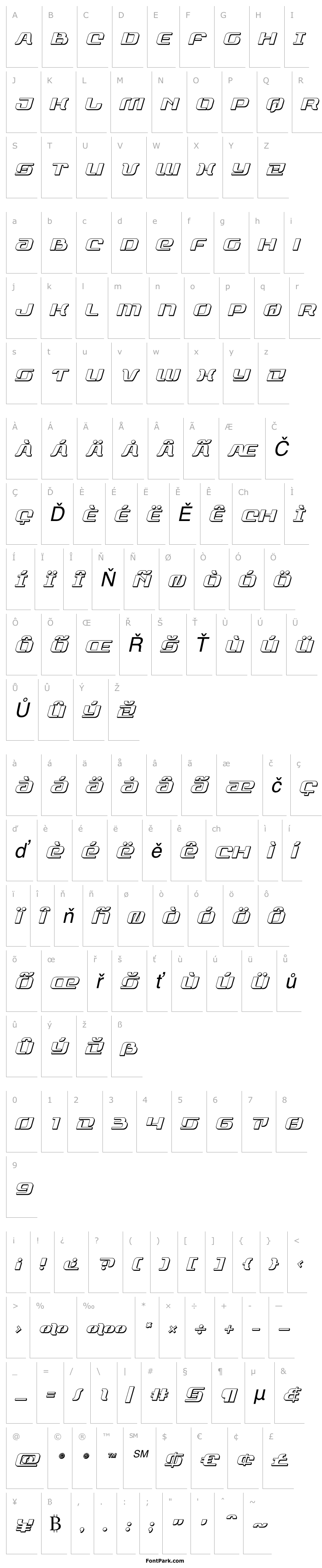 Overview Range Paladin 3D Italic