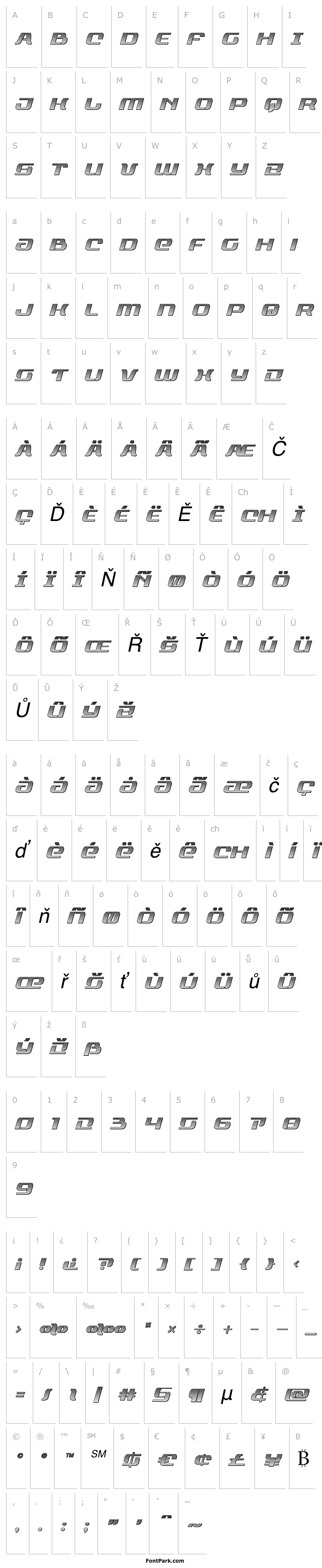 Přehled Range Paladin Chrome Italic