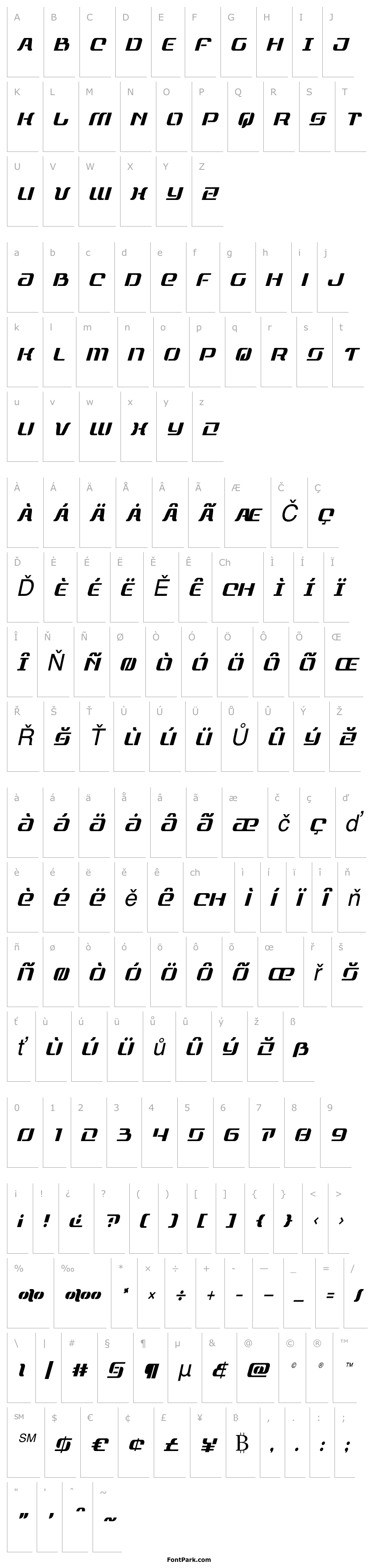 Overview Range Paladin Condensed Italic