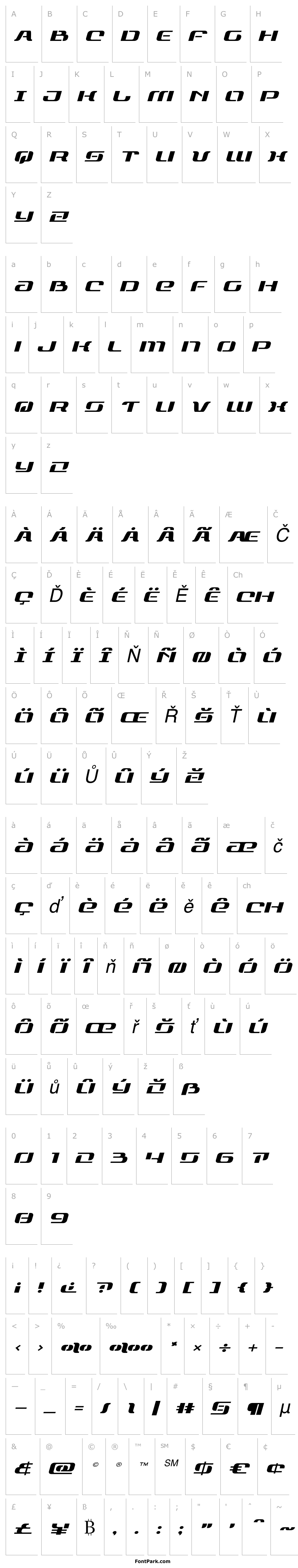 Přehled Range Paladin Expanded Italic