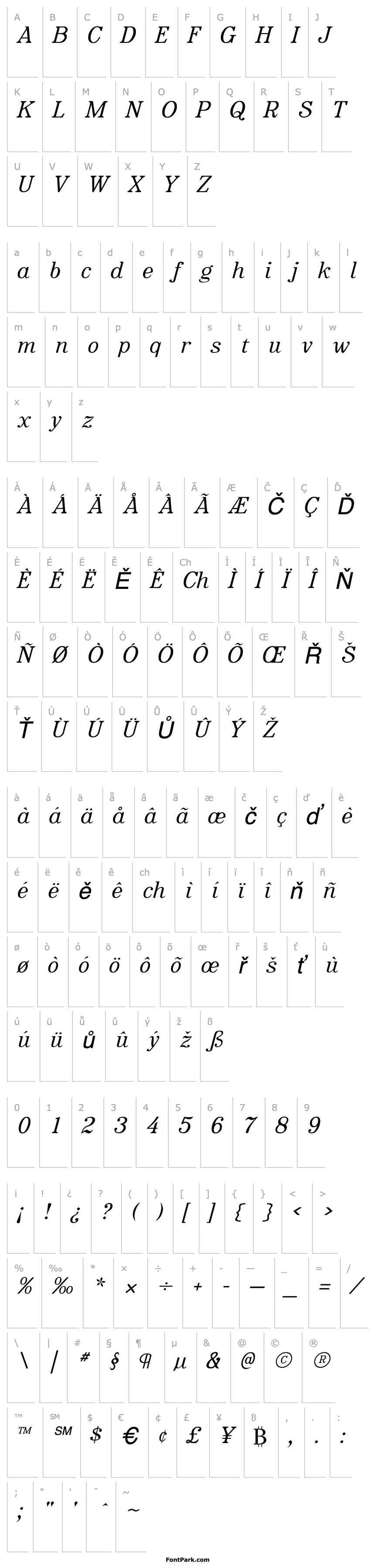 Overview Rataczak Italic