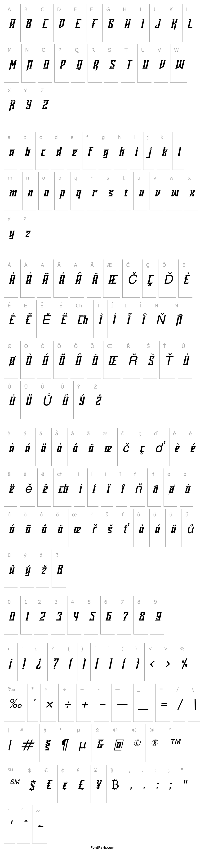 Přehled Ravenborg Italic