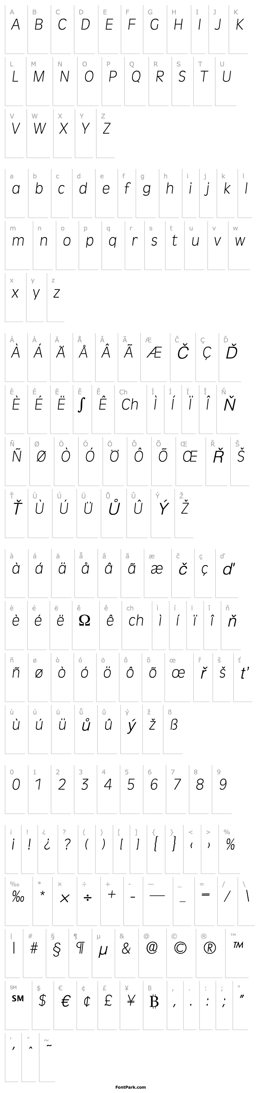 Overview Ravenna-Serial-ExtraLight-RegularItalic