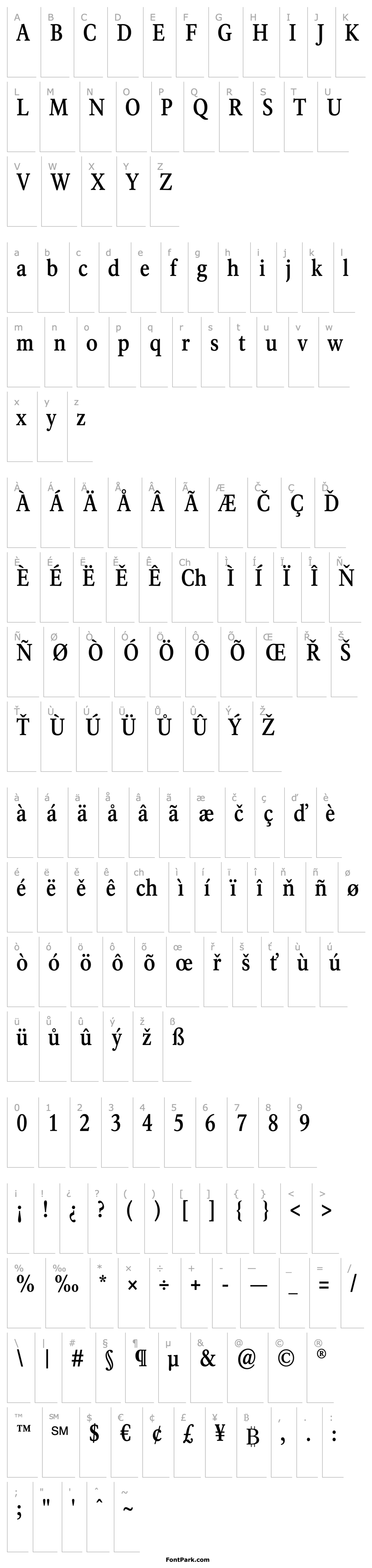 Overview Rawlinson Condensed Medium