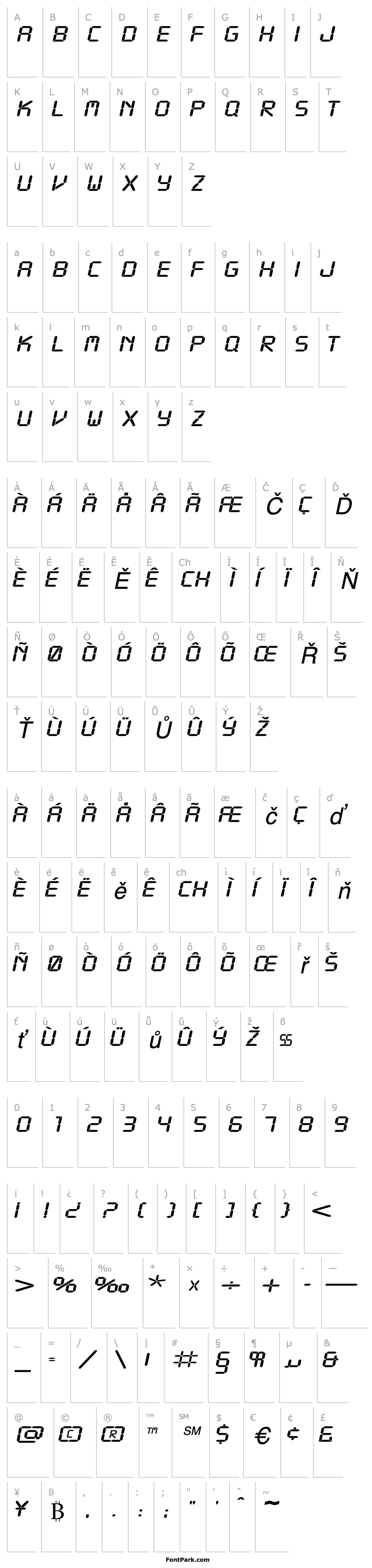 Overview ReadoutExtended Italic