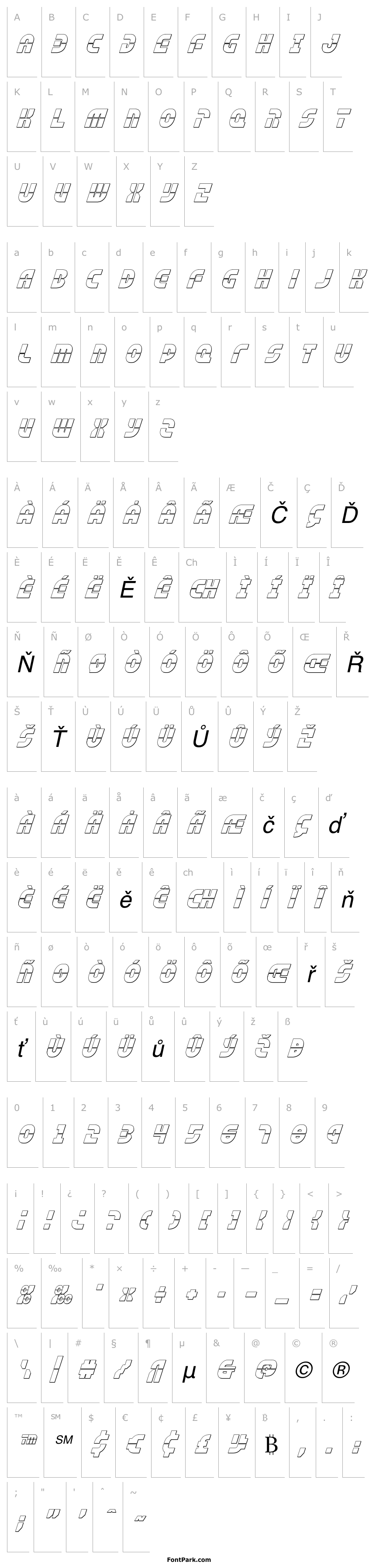 Přehled Rebel Command 3D Italic