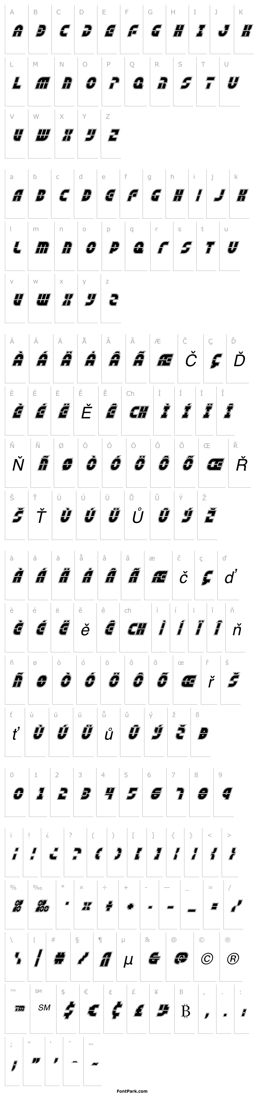 Overview Rebel Command Academy Italic