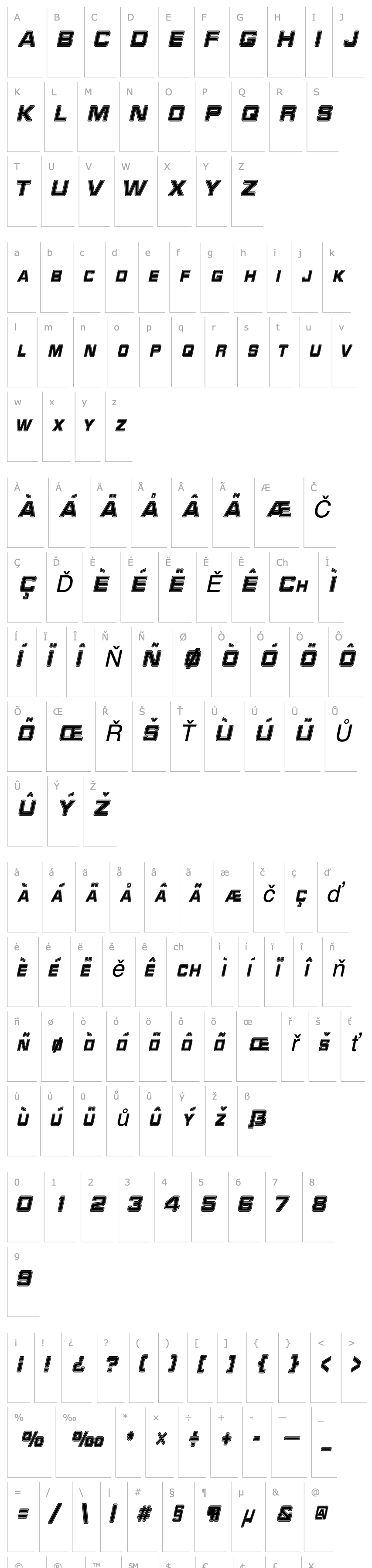 Overview RedAlertCondensed Italic