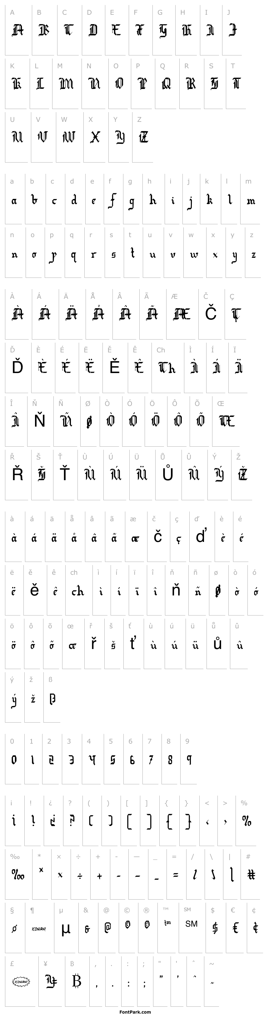 Přehled Redcoat Condensed