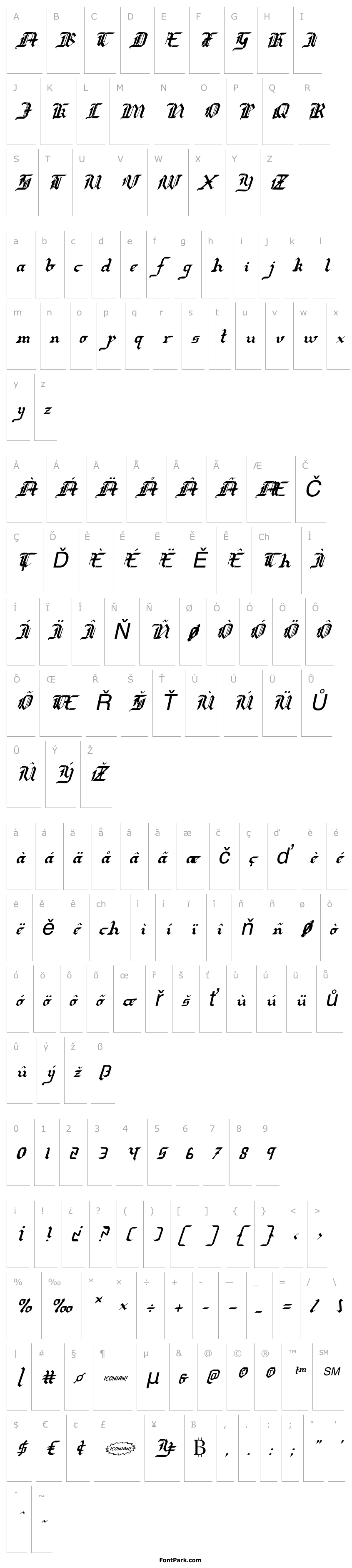 Přehled Redcoat Italic 