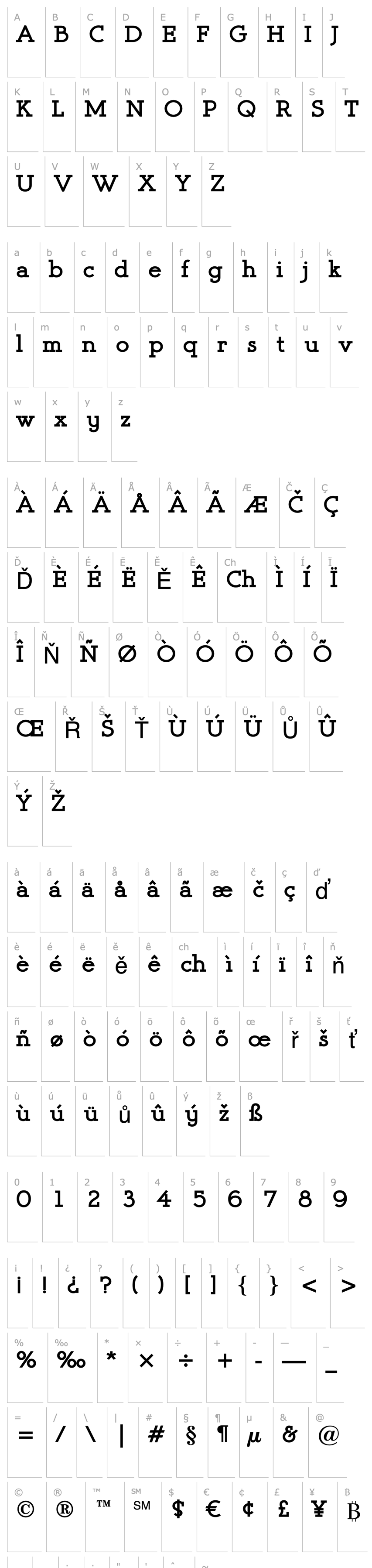 Overview Register Serif BTN Blk