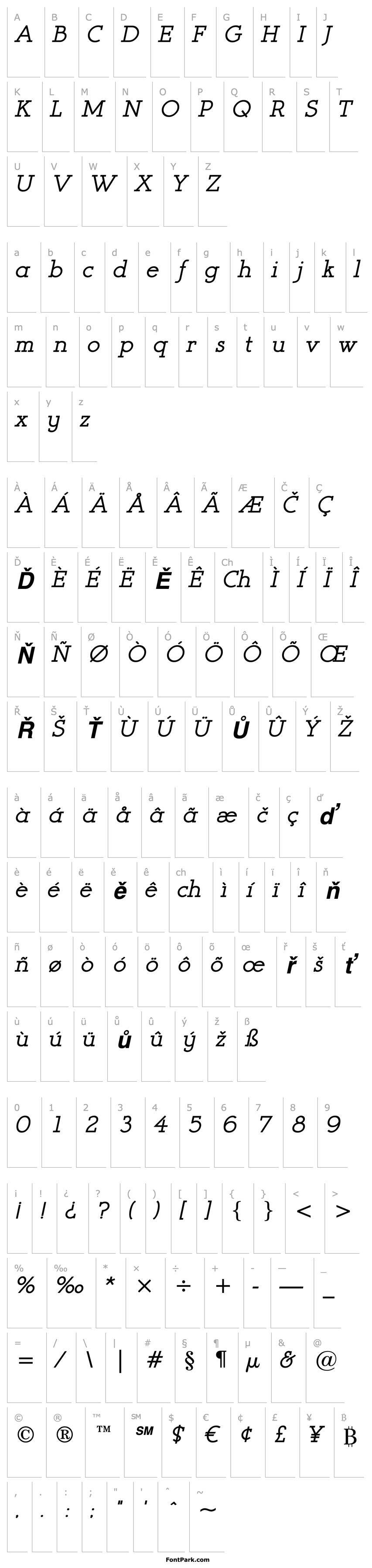 Overview Register Serif BTN BoldOblique