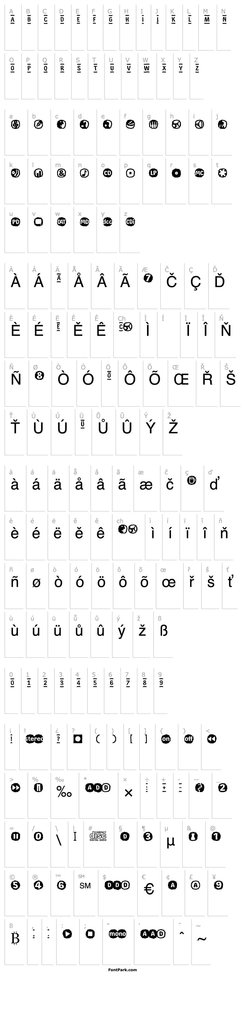 Overview Rekord-Symbols