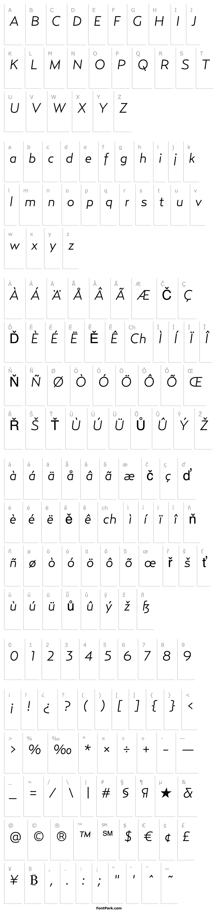 Overview RelayWide-LightItalic