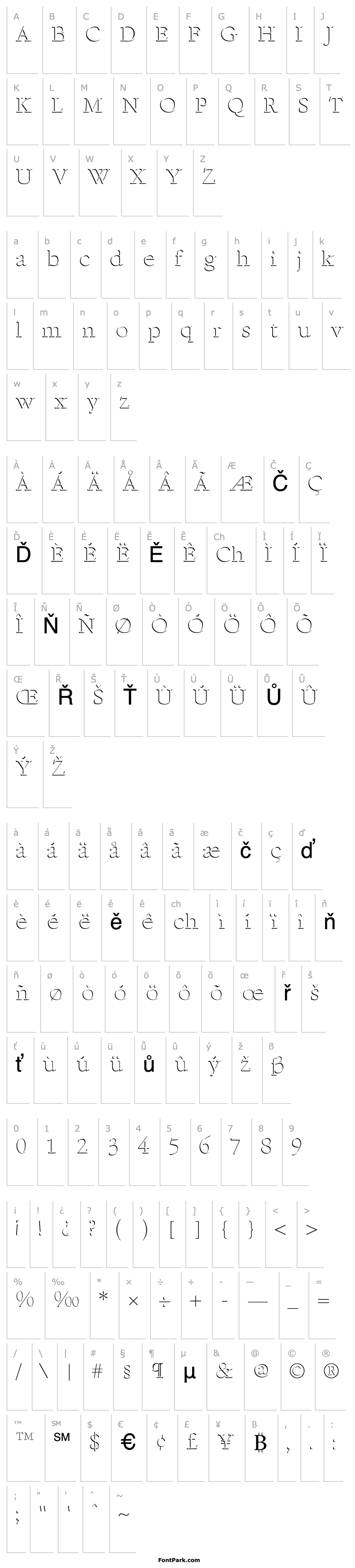 Overview ReliefSerif Regular