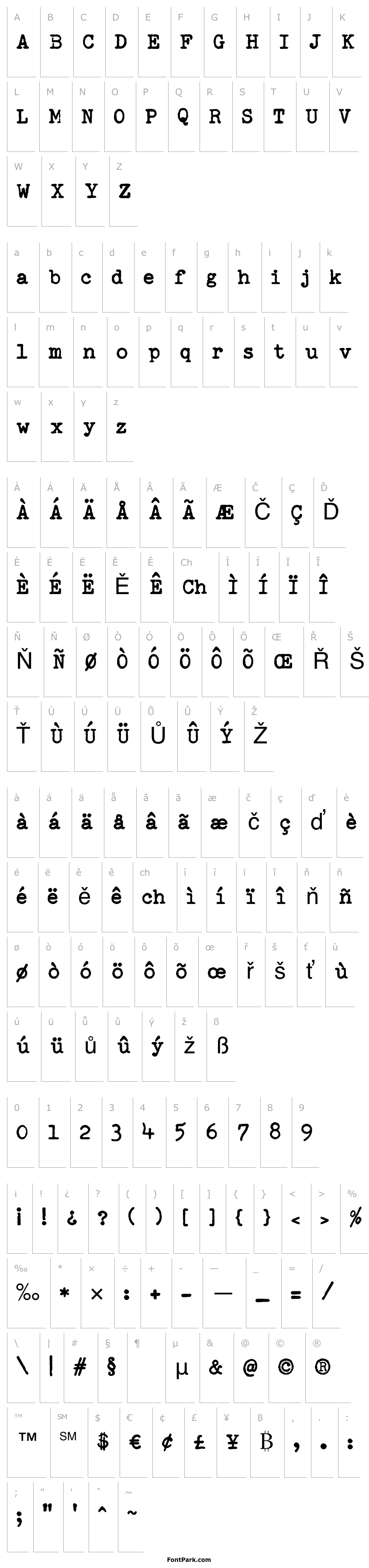 Přehled Remingtoned Type