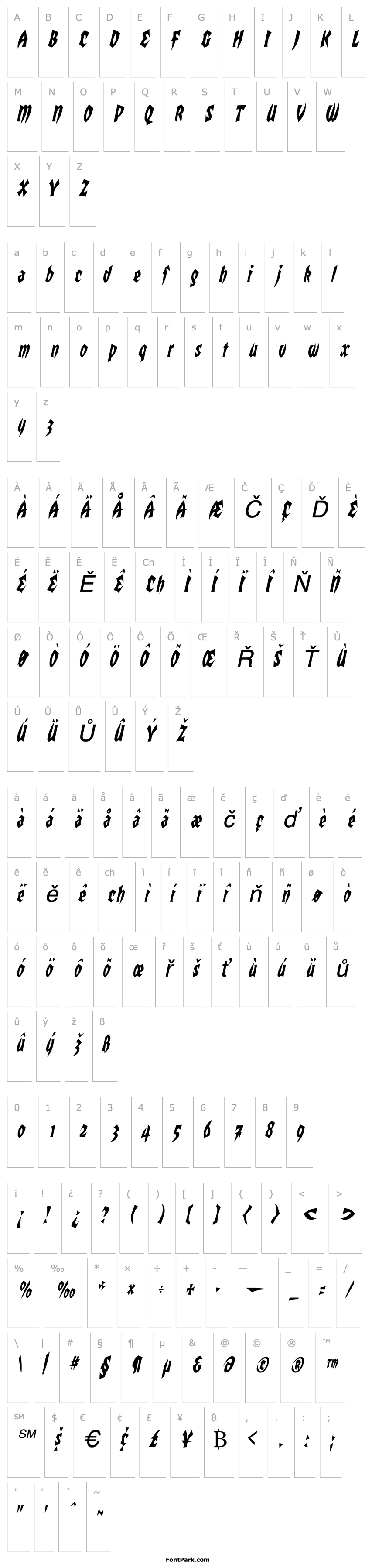 Overview RemusCondensed Italic