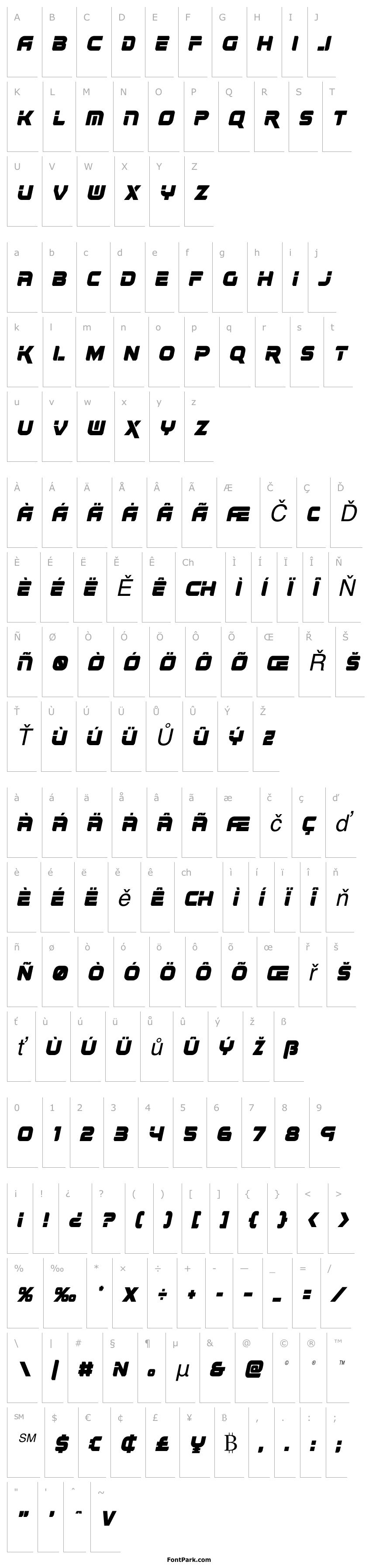 Přehled Renegado Condensed Italic