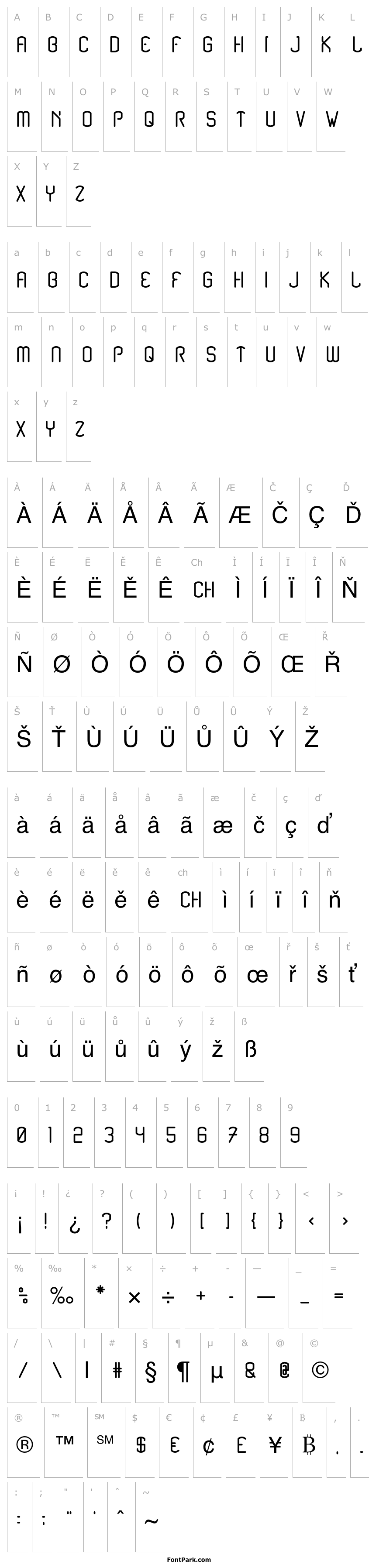 Přehled Renesnip Sans Regular