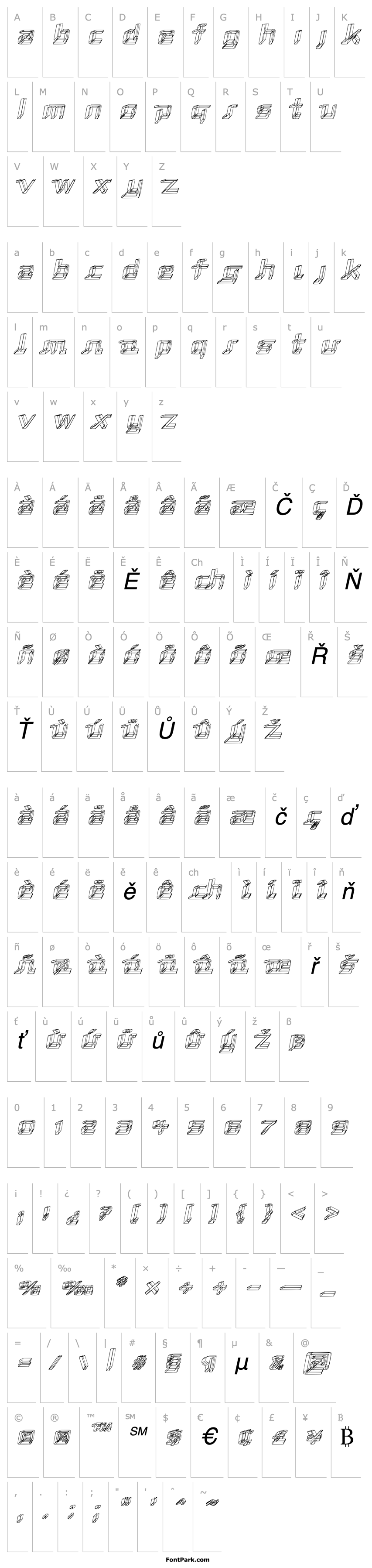 Přehled Republika II - Sketch Italic