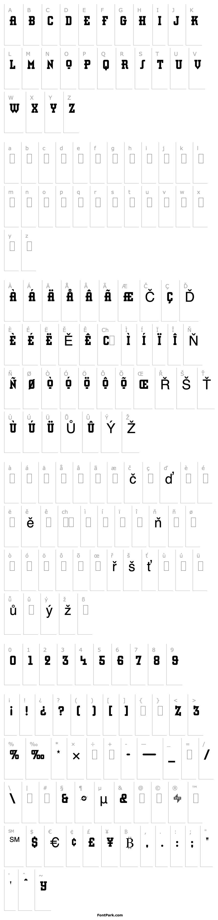 Overview RetroBoldCondensedPlain