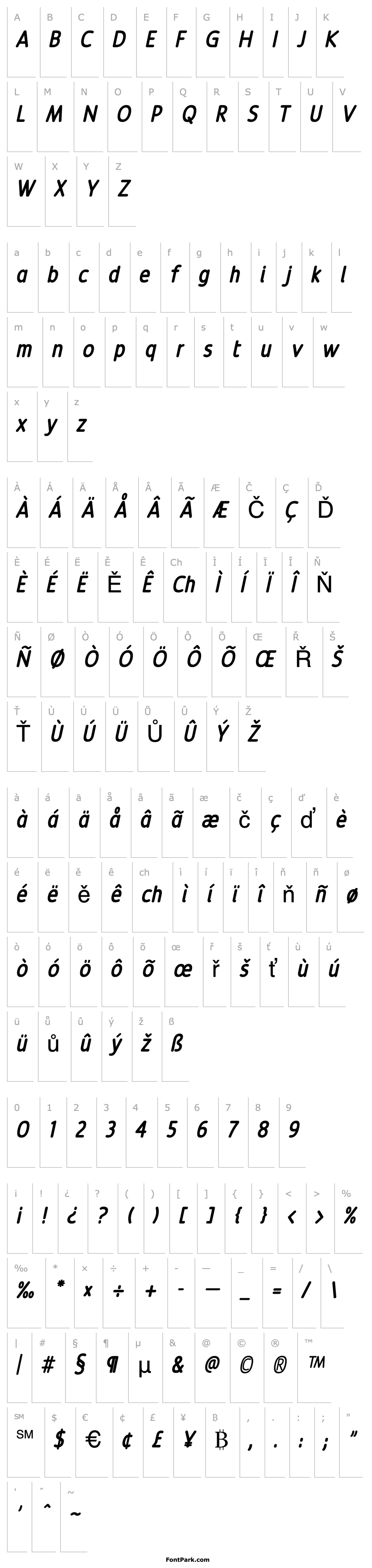 Overview Revalo ModernBold Italic