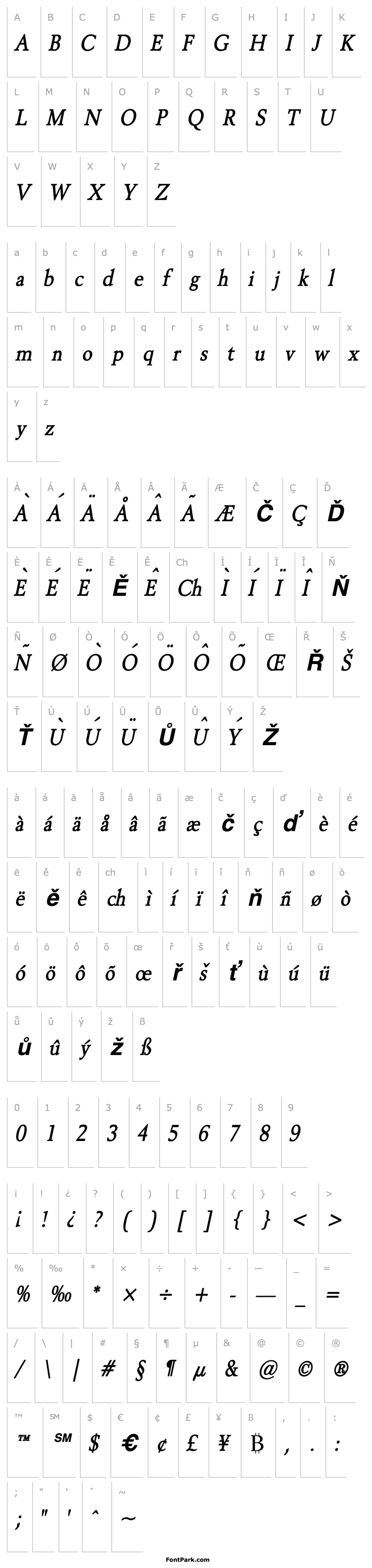 Overview Revive 8 Condensed BoldItalic