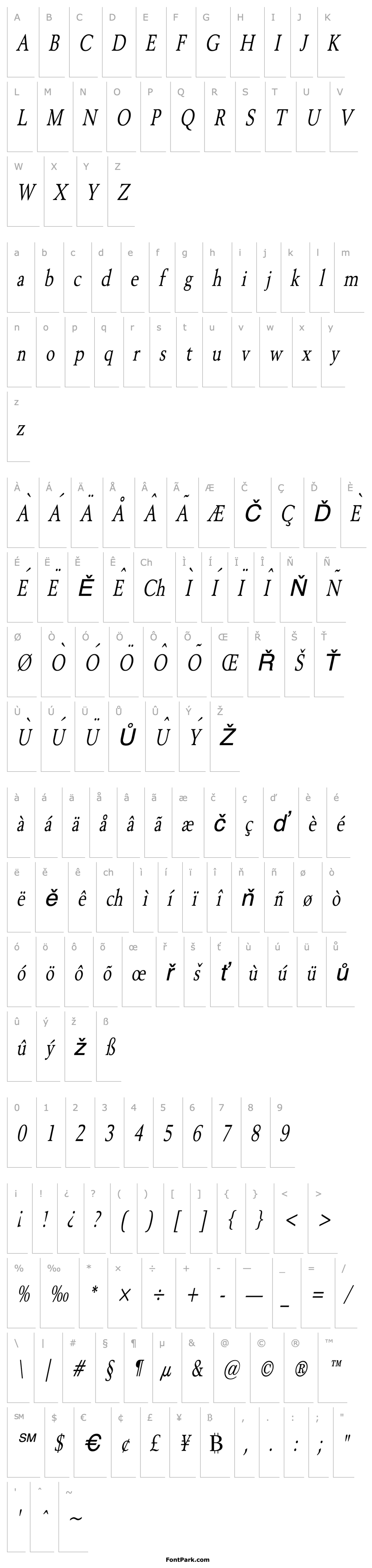 Overview Revive 8 Thin Italic